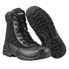 Men's Military Tactical Boots, 8 inch Combat Hiking Work Boots, Lightweight & Breathable Side Zipper Mens Motorcycle Interceptor Trooper Boot