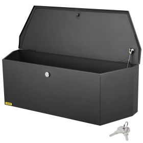 Trailer Tongue Box, Carbon Steel Tongue Box Tool Chest, Heavy Duty Trailer Box Storage with Lock and Keys