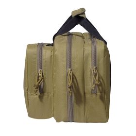Range Bag for 2 Pistols, Tactical Gun Bag with 2 Built-in Removable Pistol Bags & 6 Detachable Magazines, Gun Range Bag for Outdoor Hunting Shoot (product color: Brown, Item Size: 33 x 20 x 23 cm)
